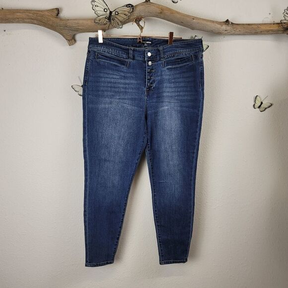 Fashion nova exposed button fly skinny jeans - Picture 1 of 9